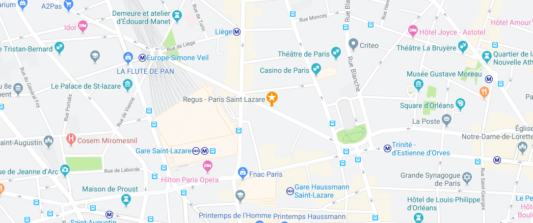plan de localisation du centre d'entraînement de l'Authenticité Positive
